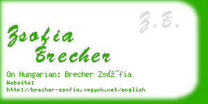 zsofia brecher business card